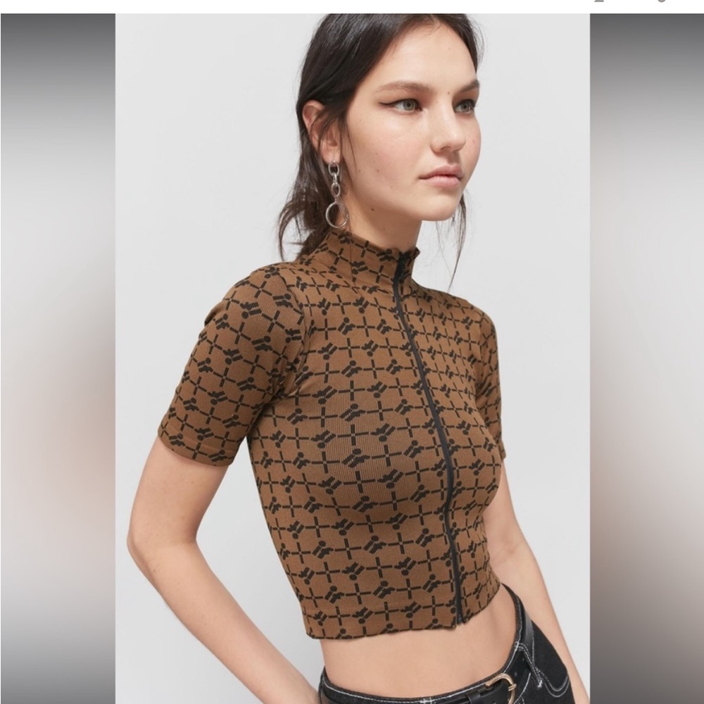 Urban Outfitters zip up mock neck